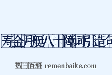 寿金月艇八十障词引造句是什么意思的图片